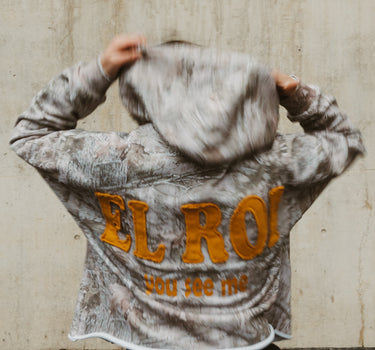 "EL ROI"  ZIP-UP CAMO HOODIE