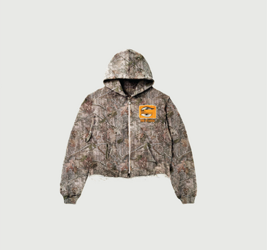 "EL ROI"  ZIP-UP CAMO HOODIE