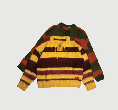 "COAT OF MANY COLORS" OVERSIZED MOHAIR SWEATER